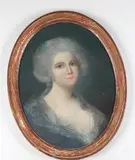 English School, A lady's portrait, Pastel