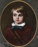 Joshua Hargrave Sams Mann, Portrait of a Boy, Oil