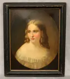 Young Lady's Portrait by British School, Oil on canvas, sold Sep 2024