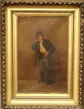 John George Brown, A Young Man, Oil on canvas