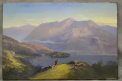 Afternoon Date at the Lake by George William Pettitt, Oil on canvas, sold Sep 2024