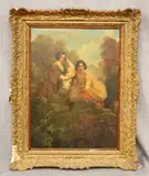 James John Hill, The Weath Gatherers, Oil on board