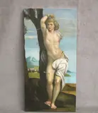 Saint Sebastian by American School, Oil on canvas, sold Sep 2024