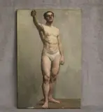 Male Study by American School, Oil on canvas, sold Sep 2024