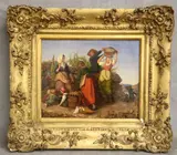 Untitled by Folllower Of Adolf Richter, Fruit Collectors, 19th century oil on canvas, sold Sep 2024