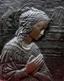 Filippo Lippi, Untitled, Madonna di Maggio, 20th century high relief (heavy) bronze plaque after the work by the Italian master Filippo Lippi