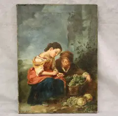 The Little Fruit-Seller, 20th century painting after the work of Murillo by Bartolomé Esteban Murillo, Oil on canvas, sold Sep 2024