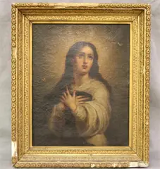 Spanish School, La Inmaculada Concepcion, Oil on canvas artwork after the 1670 painting by Spanish artist Bartolome Esteban Murillo