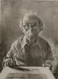 Raphael Soyer, Self Portrait, 1982, Pencil numbered and signed at base
