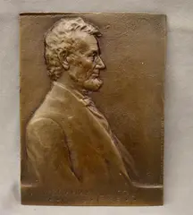 Victor David Brenner, Plaque Commemorating President Abraham Lincoln, Bronze plaque