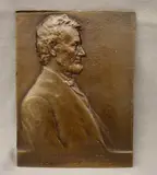 Victor David Brenner, Plaque Commemorating President Abraham Lincoln, Bronze plaque