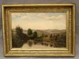 American School, Late October Landscape, (for restoration), Oil on canvas