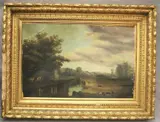 American School, Landscape with River, (for restoration), Oil on canvas