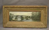 The Old Bridge by English School, 1884, Oil on canvas, sold Oct 2024