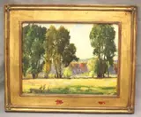 Julius Richter, Late Summer Landscape, 1932, Oil on canvas-board
