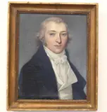 American School, A Portrait of a Gentleman with Blue Eyes, Oil on canvas