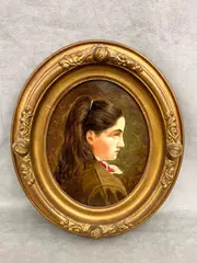 Addison Thomas Millar, Study of Girl'S Head, 1874, Oil on board