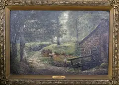 Alexander Helwig Wyant, Autumn, Oil on board.