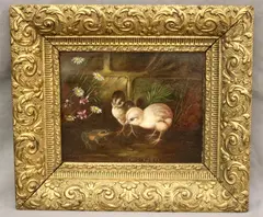 Frank Paton, You're no chicken, Oil on canvas