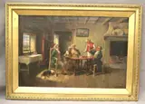 Alexander Austen, The Card Game, Oil on canvas