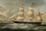 The Barque Fortuna Approaching Table Bay by British School, Oil on canvas, sold Oct 2024