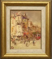 Dimitar Vasilev, View of Old Sofia, Oil on canvas