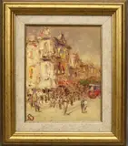 Dimitar Vasilev, View of Old Sofia, Oil on canvas