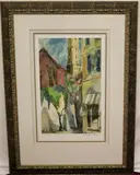 Continental School, Italian Village, Illegible pencil signature lower right hand corner