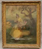 R.A. Hager, The Courtship The Courtship The Courtship The Courtship The Courtship, (for restoration), Oil on canvas