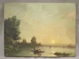Continental School, Rescuing the Dog, Oil on canvas