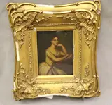 Young Lady Writing a Letter by English School, Oil on board, sold Oct 2024