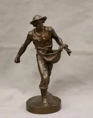 The Sower by Jean Gautherin, Patinated bronze figure, sold Oct 2024
