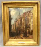Tony de Berge, Street Scene, 1845, Oil on canvas