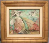 Jacqueline Bechet-Ferber, Reclining Woman, Oil on canvas