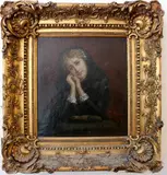Juliette de Ribeiro, Portrait of a Young Lady in Prayer, 1870, Oil on canvas