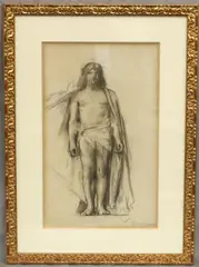 Léon Comerre, Ostentatio Christi (Christ Presented to the People), Charcoal drawing