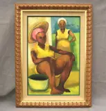Dieudonné Cédor, La Dame Assise, Oil on canvas