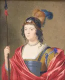 Edward J. Harding, Charlotte de La Tremoille, the Notorious Countess of Derby, Watercolor and gouache on paper