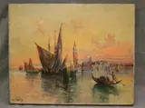 Girolamo Gianni, Venice Scene, Oil on canvas