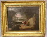 Boy Escaping by Italian School, Oil on canvas, sold Oct 2024