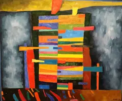Albert Alcalay, The Old Door, 1990, Oil on canvas