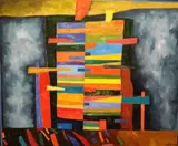 Albert Alcalay, The Old Door, 1990, Oil on canvas