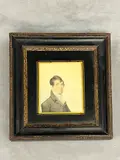 Joseph Wood, Portrait of Young Man, Watercolor on paper