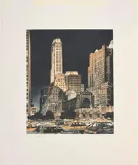 Frederick Mershimer, "Ascension", 1993, Mezzotint in colors