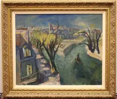 Frederick B. Serger, Paris in Late October, Oil on canvas