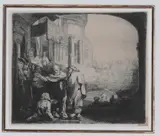 St Peter and St by Rembrandt Harmensz van Rijn, Etching, engraving and drypoint, on laid paper, signed and dated Rembrandt f. 1659 in the plate, offered Nov 2024