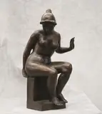 Aristide Maillol, Untitled, Leda, 20th century reproduction patinated bronze statue with dark brown patina