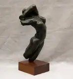 Auguste Rodin, Untitled, Torso of Adele, 20th century patinated reproduction bronze bust with dark brown patina