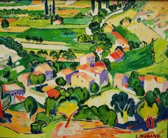 Lucien Durand, La Colline a Bougival (The Hill in Bougival), Oil on canvas