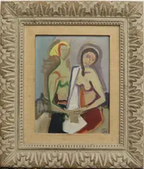Karl Hofer, Study for Composition, circa 1952, Oil on canvas